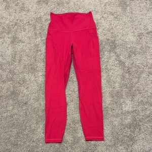 Red High-Waisted Leggings